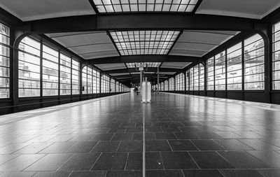 Full frame of subway station platform