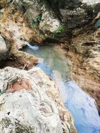 Rock formations in water