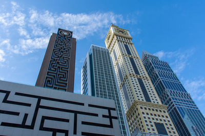 Low angle view of modern building against sky