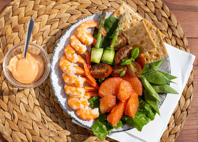 Close-up of food on table