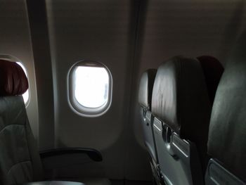 Interior of airplane