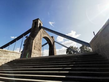 Low angle view of bridge against sky