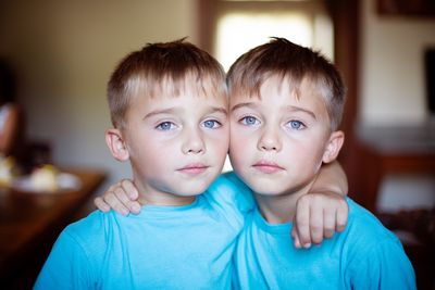 Portrait of boy at home