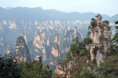 Panoramic view of old building in mountains