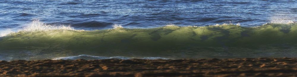 Waves rushing towards shore