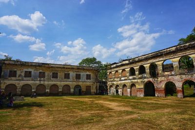 Old building against blue sky