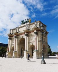 Low angle view of historical building