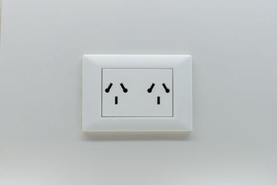 Close-up of computer keyboard against white background