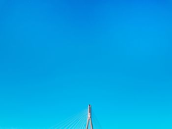 Bridge against clear blue sky
