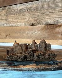 Rock formation on beach