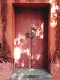 Close-up of closed door