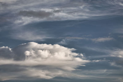 Low angle view of clouds in sky