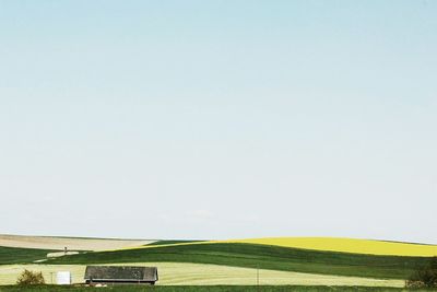 Scenic view of landscape against clear sky