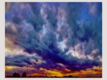 Low angle view of dramatic sky