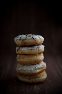 Close-up of cookies on table