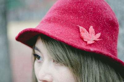 Close-up of woman with eyes closed