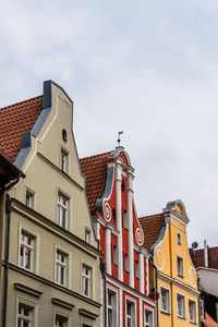 Low angle view of buildings against sky