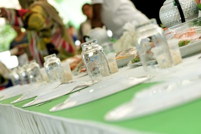 Close-up of food on table