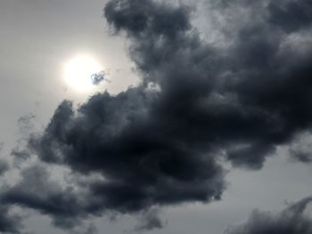 Low angle view of storm clouds in sky