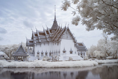 View of pagoda against sky