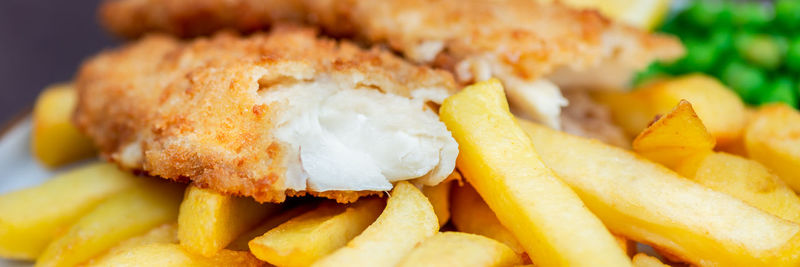 Close-up of fries on plate