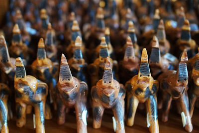 Close-up of figurines