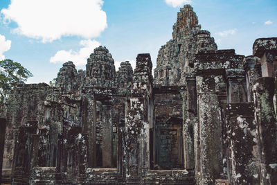 Exterior of temple against sky