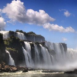 Scenic view of waterfall