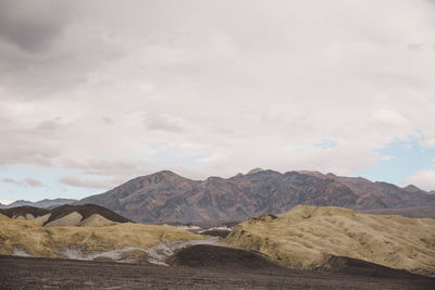 View of mountain against cloudy sky