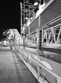 View of bridge in city at night