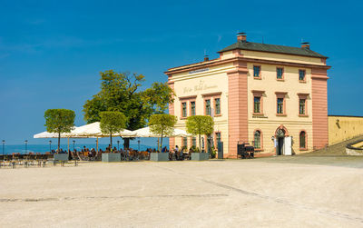 View of building against blue sky