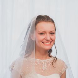 Portrait of a smiling young woman bride wedding celebrate
