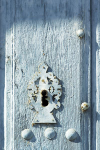 Full frame of old wooden door