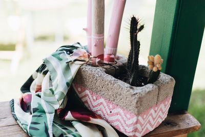 Close-up of stuffed toy on table