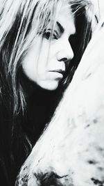 Close-up portrait of a young woman