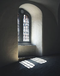 Open window of old building