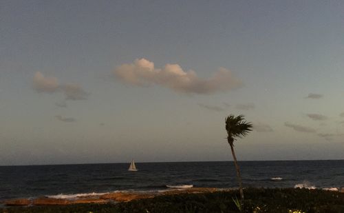 Scenic view of sea against sky