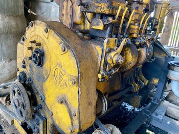 Close-up of rusty machine part