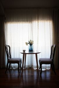 Chairs and table in room