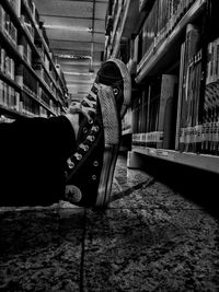 Close-up of shoes on floor