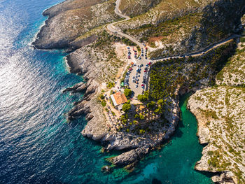 Aerial view of beach