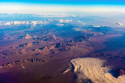 Aerial view of landscape against sky