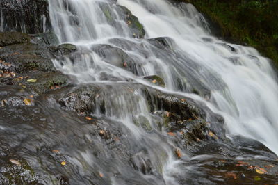 Scenic view of waterfall