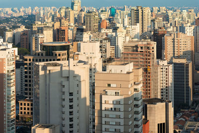 Aerial view of buildings in city