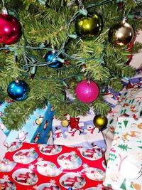 Christmas decoration hanging on tree