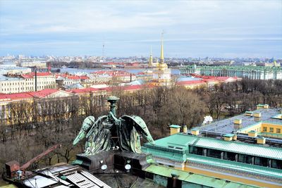 Aerial view of buildings in city