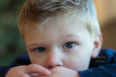 Close-up portrait of boy