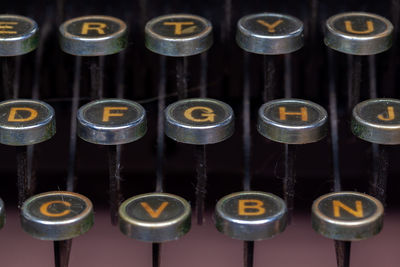 Full frame shot of typewriter