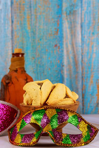 Close-up of cookies on table