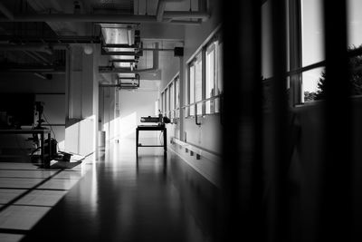 Empty corridor of building